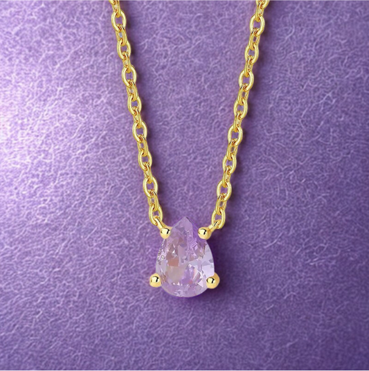 Alexandrite Water Drop Pendant Necklace